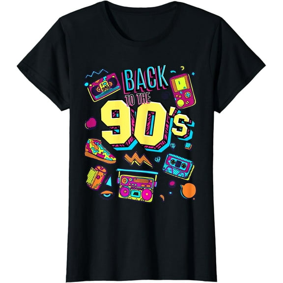 Men's Women's Kids Vintage Retro Back To 90's Graphic Design T-Shirt