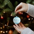 thumbnail image 4 of Mecorevxz Lace Christmas Ball,Glitter Foam Xmas Tree Hanging Ornaments,for Xmas Tree Party Wreath Decoration(Blue), 4 of 7