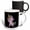 Multicolor, variant on 3drose, Cute Little Pink Dab Dabbing Unicorn on Black Background, 11oz Two-tone Green Mug