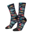 thumbnail image 1 of Fotbe Colorful Fish Calcetas Largas con Estampado para Hombre y Mujer – Calcetas de Compresión Transpirables y Elásticas, Viajar y Uso Diario Talla 5-11, 1 of 6