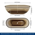 thumbnail image 5 of MEDUNJESS 69" Freestanding Solid Surface Resin Stone Bathtub, Modern Soaking Stand Alone Tub with Drain, Sepia, 5 of 8