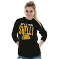 thumbnail image 4 of Give Em Hell Tacos Tuesday Pun Funny Plus Size Long Sleeve Graphic Tee Shirt Brisco Brands 2X, 4 of 5