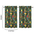 thumbnail image 4 of Mushroom (38) Kitchen Curtains - Vintage Tier Curtains for Bathroom Living RV Rod Pocket Window Drapes 36 Inch 2 Panels Set 27.5"x39" Window Treatment Tiers, 4 of 4