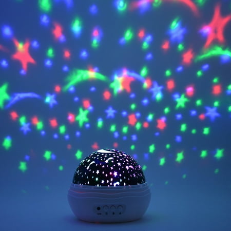 

MyBeauty LED Flower Bud Rotating Starry Sky Projector Light Night Lamp Valentine Gift