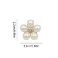 thumbnail image 4 of 2 Pièces Coiffe en Épingle à Cheveux Dos Plat Design Non Perforé Brillant Strass Belle Boucle de Fleur de Perle pour la Danse Partie Type 2, 4 of 7