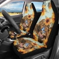 thumbnail image 2 of XYZCANDO 2pcs Car Seat Covers for Interior Front Car Seat Covers Decorative Durable, Van Truck Vehicle Car Front Seat Covers, Sunflower Cow, 2 of 10