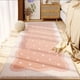 thumbnail image 4 of Alfombras Suaves y Flocadas para Dormitorio, con Reverso de Goma Antideslizante, de Pelo Largo, Color Rosa, 40 X 80 Cm, Modernas para Mesita de Noche y Sala de Estar., 4 of 7