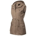 thumbnail image 3 of MixMatchy Women's Hooded Adjustable Drawstring Utility Pocket Anorak Jacket Vest, 3 of 5