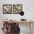 thumbnail image 4 of Stupell Industries Vintage Blooms Arrangement Botanical & Floral Painting Brown Floater Framed Canvas Art Print Wall Art, 18 x 18, Set of 2, 4 of 10