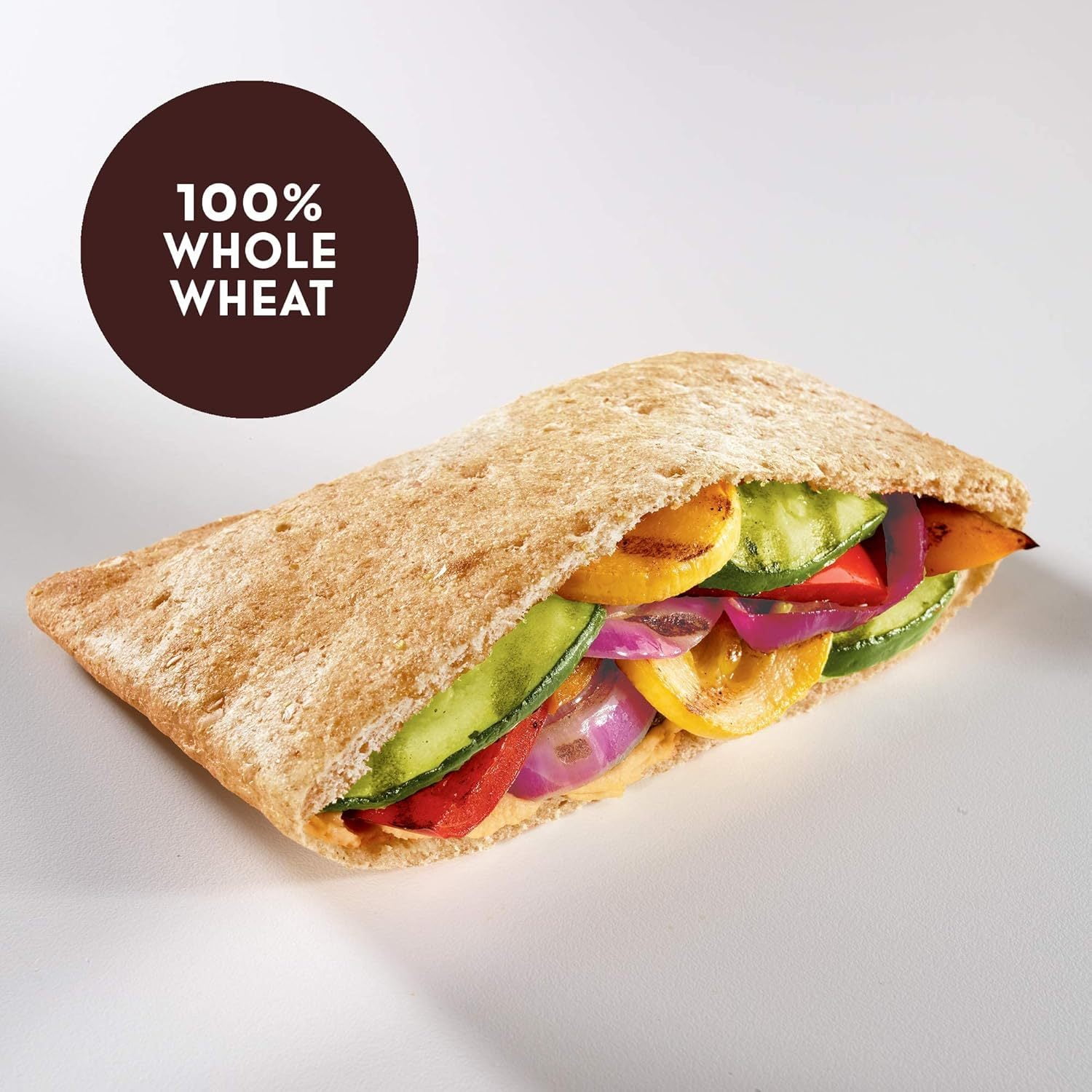 Toufayan Whole Wheat Smart Pockets Pita Bread | Naturallyy Vegan (3 Pack)