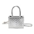 thumbnail image 1 of Bolso de mujer PU cuero acolchado Casual mujer monedero niñas embrague (plata) Ehuebsd Para Estrenar, 1 of 9