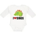 thumbnail image 3 of Inktastic Dinosaur I Love Dinos Prehistoric Jurassic Animal Boys or Girls Long Sleeve Baby Bodysuit, 3 of 5