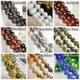 thumbnail image 4 of U8MO Round 4mm 6mm 8mm 10mm 12mm Natural Stone Gemstone Loose Beads Jewelry Making-Green Sand-12mm (10pcs), 4 of 6
