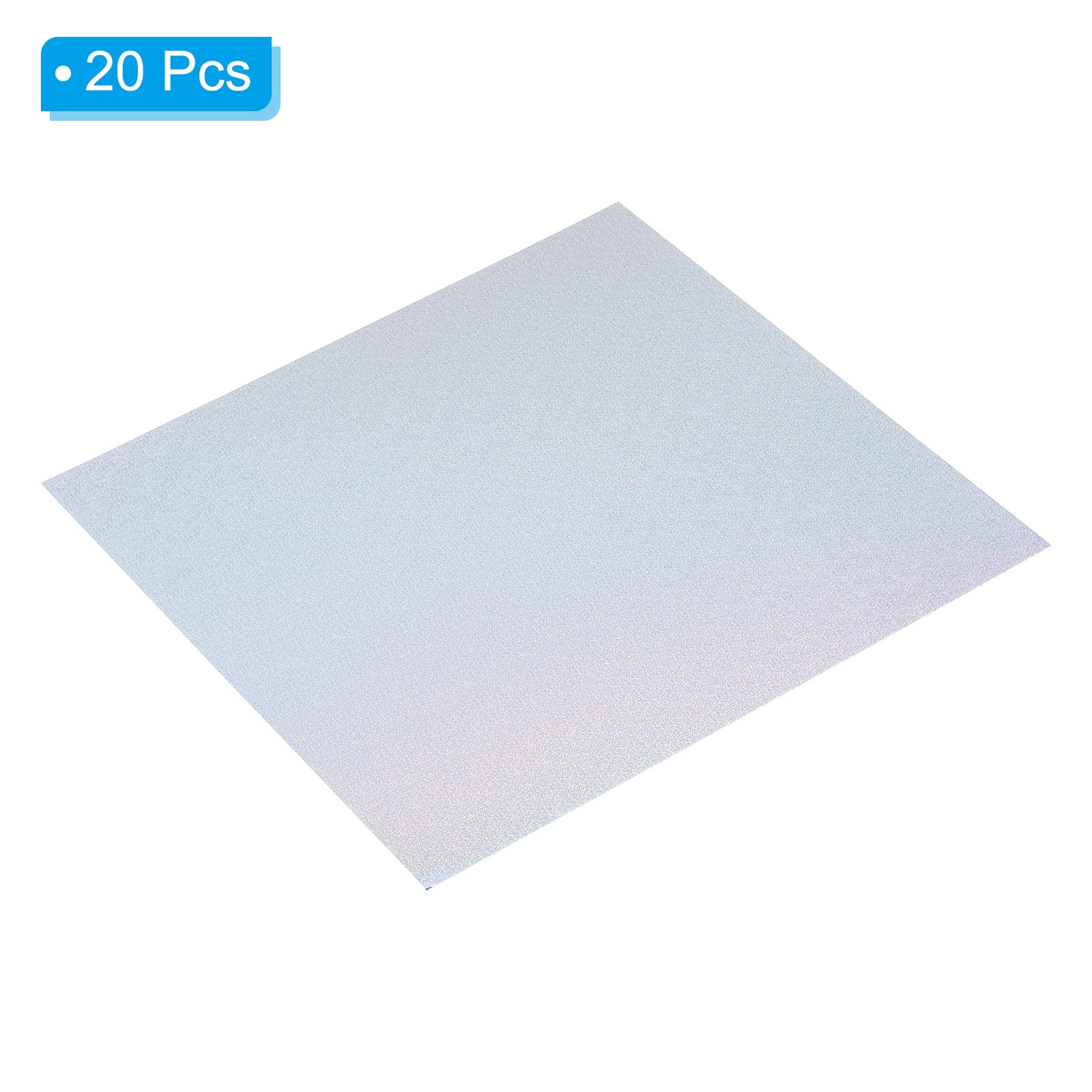 Uxcell 12"x12" Holographic Cardstock, 20 Pack Metallic Iridescent Mirror Paper Foil Board Reflective Sheets, Style 6