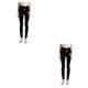 thumbnail image 3 of Qarigey Pantalones de Yoga Pow para perros para mujer, mallas con estampados coloridos, mallas deportivas inferiores largas de cintura alta, Tinta 2piezas, 3 of 6