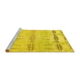 thumbnail image 2 of Ahgly Company Machine Washable Indoor Rectangle Oriental Yellow Industrial Area Rugs, 7' x 9', 2 of 4