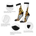 thumbnail image 3 of KLL Leopard Gnomes Print Cool Socks Men's Women's Crew Socks Funny Crazy Novelty Stockings, 3 of 6