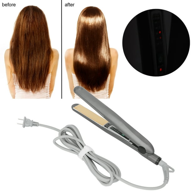 Ceramic Hair Flat Iron 5 Temperature Gears Hair Straightening Flat Iron Straighten Smoothly For Curly Hair
