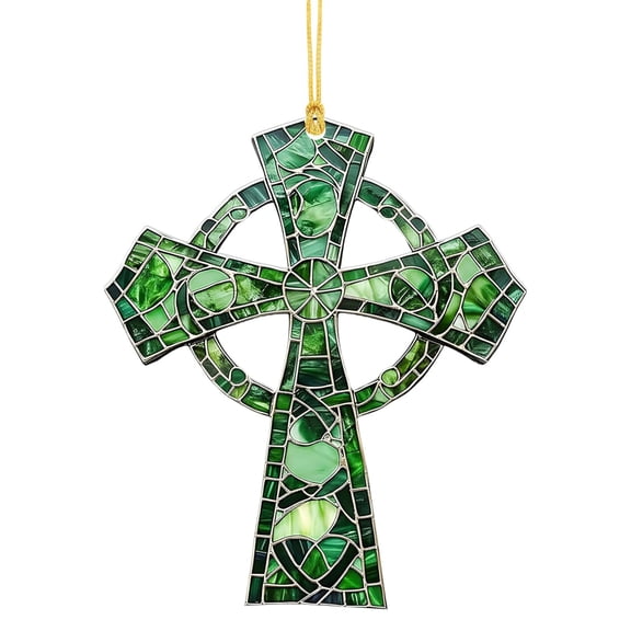 Dpityserensio St Patrick's Day Decor Acrylic Hanging Ornament Irish Window Suncatcher Decor For Tree Door Wall Holiday Decoration For Home Indoor Outdoor