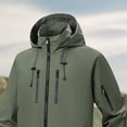 thumbnail image 5 of Husipze Men's Waterproof Rain Jacket Lightweight Breathable Thin Hooded Wind Resistant Raincoat for Hiking Cycling Outdoor Sports Army Green XXL, 5 of 7