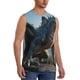 thumbnail image 2 of Balery Wild Blue Cool Dragon Camisetas sin mangas para hombre, absorbe la humedad y protege contra el mal olor.-Small, 2 of 7