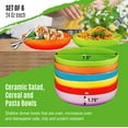 thumbnail image 4 of Bruntmor | Set Of 6 Ceramic Salad Bowls Cereal And Pasta Bowls Oven Microwave, 4 of 7