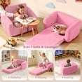 thumbnail image 5 of Kids Sofa,Foldable 2 in 1 Kids lounger,Toddler Chair Baby Convertible Sofa for Boys and Girls ,Pink, 5 of 7