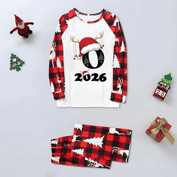 WILLBEST Pijamas Navideñas a Juego Para Toda la Familia, Pijamas Para Bebé Con Temática Navideña, Ropa de Estar Cómoda en Casa, Conjunto Estampado