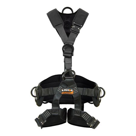 Fusion Climb Tac Rescue Tactical Full Body EVA Padded Heavy Duty Adjustable Zipline Harness 23kN L-XL (Best Ice Climbing Harness)