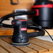 Hyper Tough 2.5 Amp Corded 5 inch Orbital Sander with Dust Bag, Vacuum Hose Adapter & 3 Sanding Sheets, New Condition
