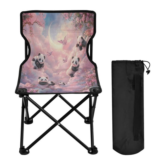 BZSMCE Camping Chairs Modern Panda Playground Pattern Folding chair