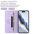 thumbnail image 2 of Magnetic Phone Case For iPhone 16 6.1-inch with RFID Blocking,Magnetic Closure,Card Slots,Cash Slot,Kickstand,Shockproof Flip Folio Protective Phone Case,Purple,For iPhone 16, 2 of 10