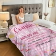 thumbnail image 3 of Cousin Gifts Cousin Blanket Gifts for Cousin Birthday Gifts for Cousin Female Throw Blankets for Women Cousin for Christmas Thanksgiving 50"x60", 3 of 6