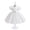 White, variant on Short Flower Girl Dress, Girls Solid Color Puff Sleeve Princess Dress with Bow Accents, Junior Bridesmaid Party Dress for Wedding Birthday Occasions Age 4-9 White 110