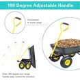 thumbnail image 4 of Garden cart Dump Truck with air Wheel for Gardens, Farms, etc (Black), 4 of 5