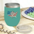 thumbnail image 2 of Nurse with Medical Symbol & USA Flag, American Nurses Week, Mint 12oz Wine Tumbler, 2 of 2
