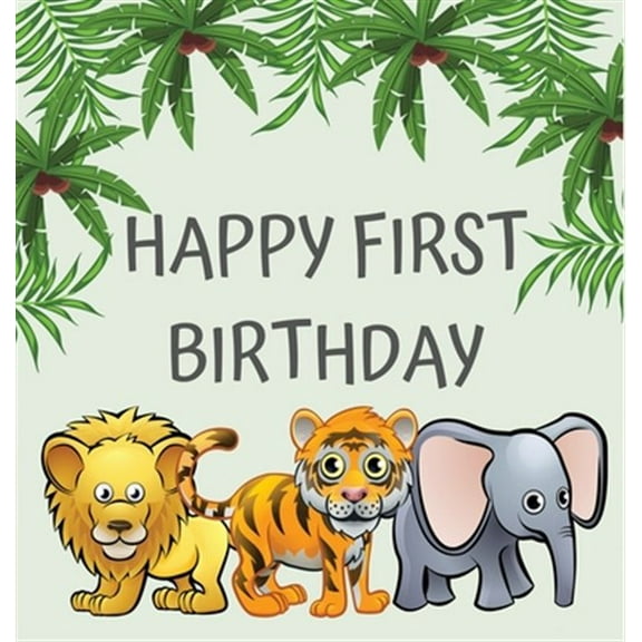 Pre-Owned First birthday guest book (Hardcover): Birthday guest book, first birthday book, party and birthday celebrations decor, memory book, 1st birthday, happy birthday guest book, celebration message log bo