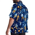 thumbnail image 3 of Ice Hockey Men's Hawaiian Button Down Short Sleeve Casual Printed Summer Beach Unisex Shirt, 3 of 6