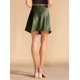 thumbnail image 4 of Minifalda Elegante de Cintura Alta con Volantes para Mujer, de Satén Sedoso, con de , Corte A. Verde XL, 4 of 7
