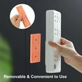 thumbnail image 6 of Luxtrada 8 Pcs Self-Adhesive Desktop Socket Fixer, Adhesive Punch Free Socket Holder Cable Management Punch Free Surge Protector, Desktop Mountable Plug-in Socket Fixer Bracket Stand (Orange), 6 of 8