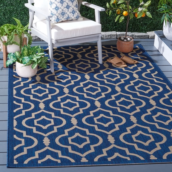 Courtyard Alexa Geometric Indoor/Outdoor Area Rug or Runner