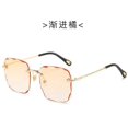 thumbnail image 1 of Lunettes de Soleil Mode 2023 pour Femmes Sans Bordure Carrée Dégradée Protection Uv, 1 of 1
