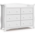 thumbnail image 1 of Storkcraft  6 Drawer Double Dresser (White) – Dresser for Kids Bedroom, Nursery Dresser Organizer, Chest of Drawers for Bedroom with 6 Drawers, Classic Design for Children’s Bedroom, 1 of 8