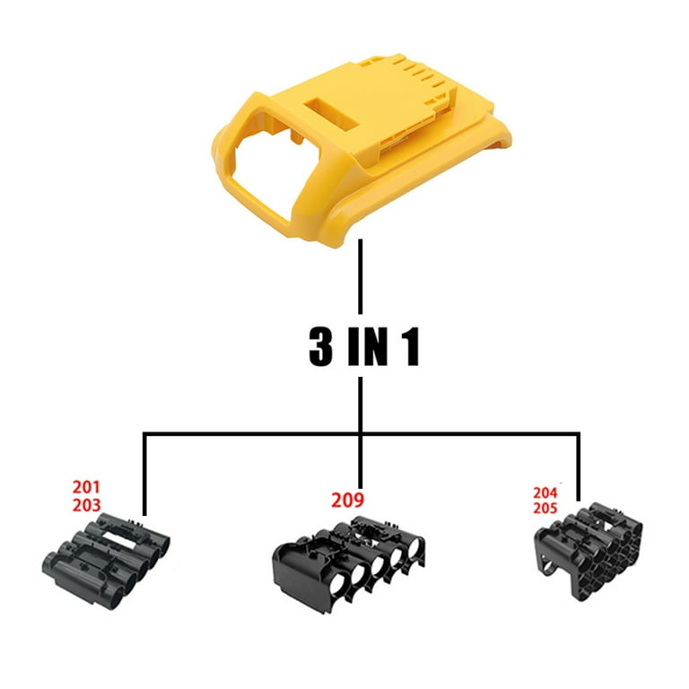 Compatible with DeWalt 20V Max Battery Rebuild Kit 4Pack Battery Case Replacement for DeWalt DCB200 DCB201 DCB203 DCB204 DCB205 Battery 10 Cell