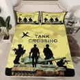thumbnail image 2 of jejeloiu Rustic Camo Pattern Full Size Sheets,Camouflage Print Bed Sheets,Green Black Sheet Sets For Boys Teens,Microfiber Bedroom Decor,4-Piece, 2 of 7