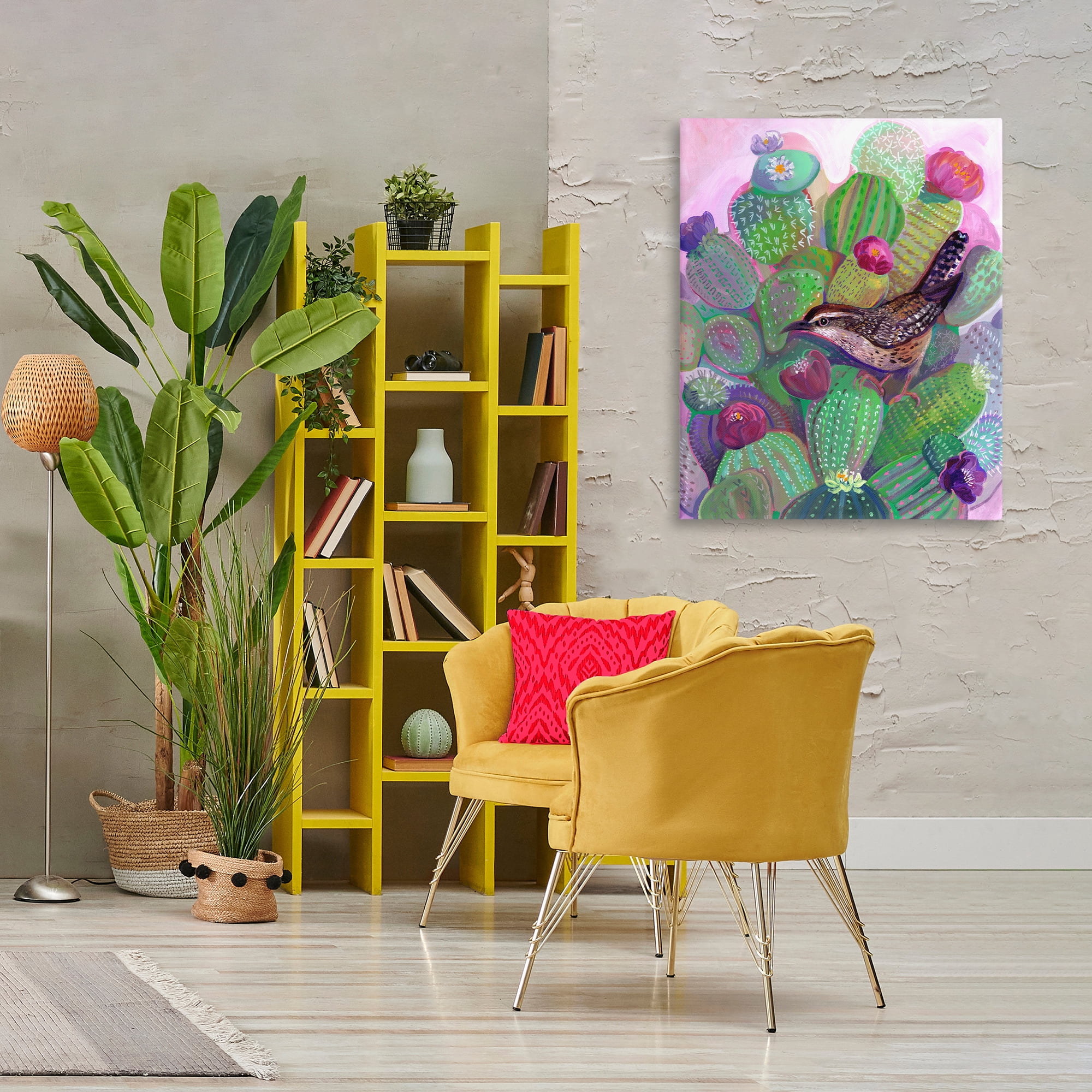 Desert Day Dream Bird Canvas Wall Art, design by Ashley Davis