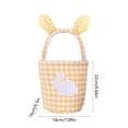 thumbnail image 3 of Rewenti Cute Plaid Basket Easter Bunny Basket Bags with Cute Rabbit Ears Easter Gift Bags with Handles, Large Easter Bags Reusable, 3 of 6