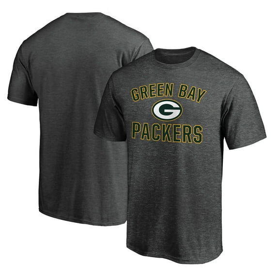 Men's Fanatics Heather Charcoal Green Bay Packers Victory Arch T-Shirt