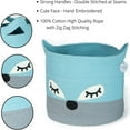 thumbnail image 5 of Woven Cotton Rope Baby Basket with Lamb Design – Nursery Storage Bin, Toy & Blanket Organizer, Decorative Hamper (16" × 13"), 5 of 7