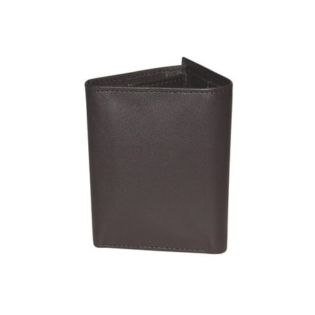 Buxton Mens Ridgewood Leather Organizational Trifold Wallet Brown O/S